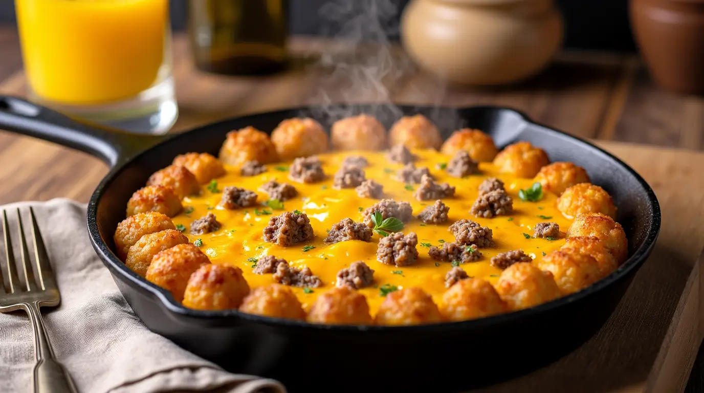 Easy Tater Tot Sausage Breakfast Casserole