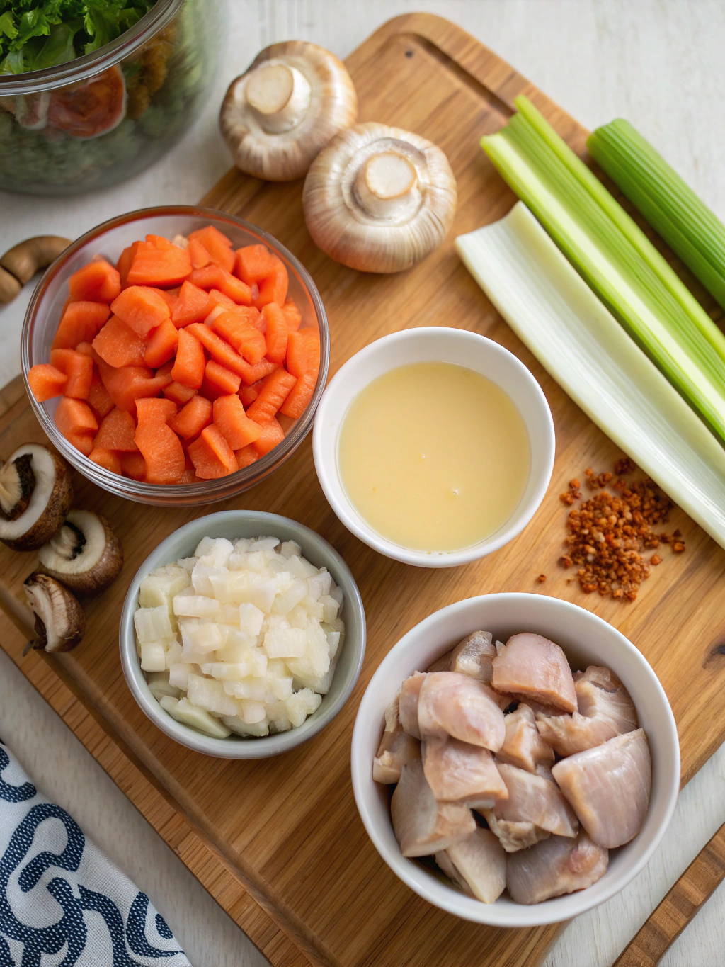 Creamy Turkey Mushroom Soup ingredients