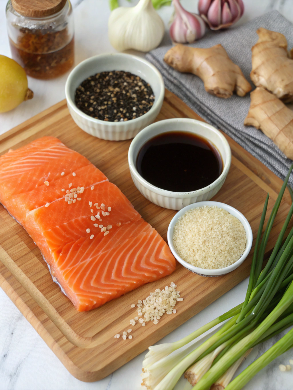 Honey Garlic Glazed Salmon Recipe ingredients