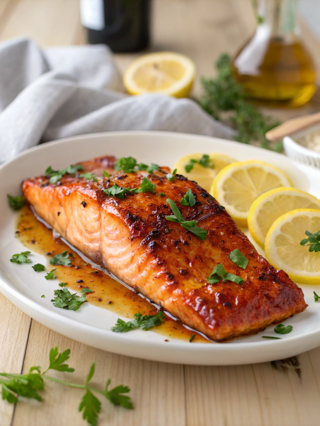 Honey Garlic Glazed Salmon Recipe