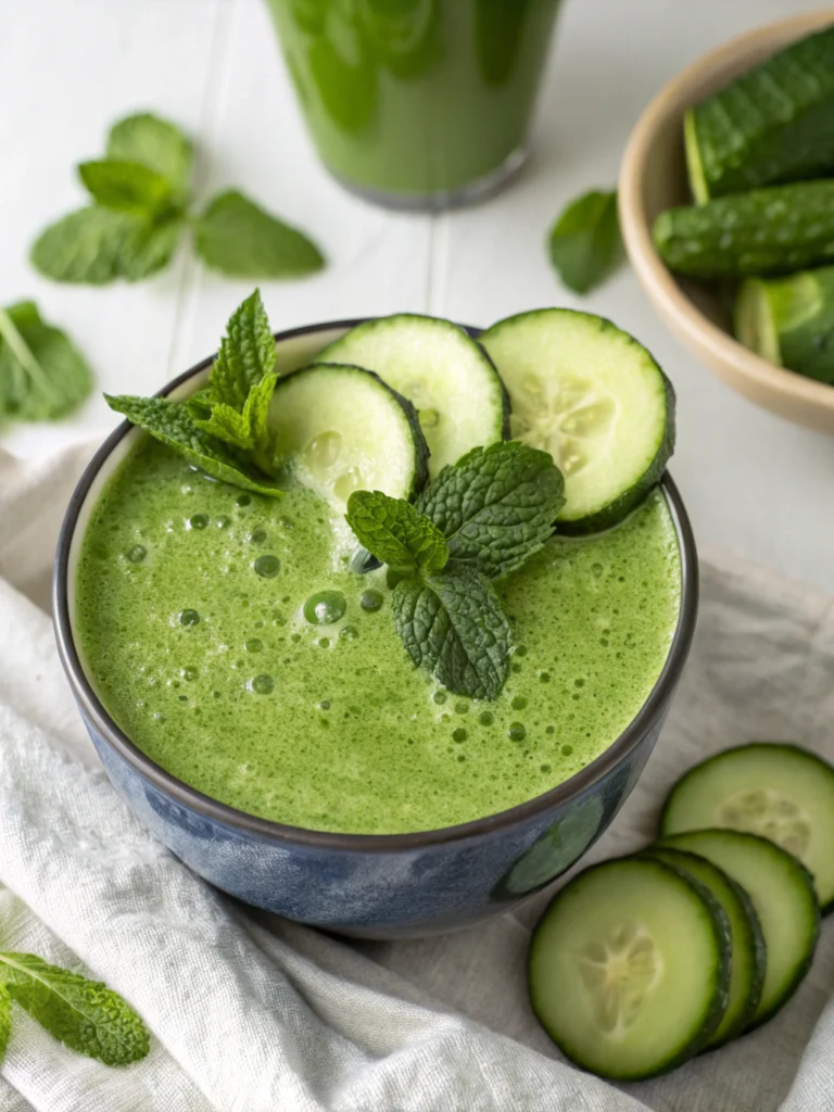 fresh green detox juice