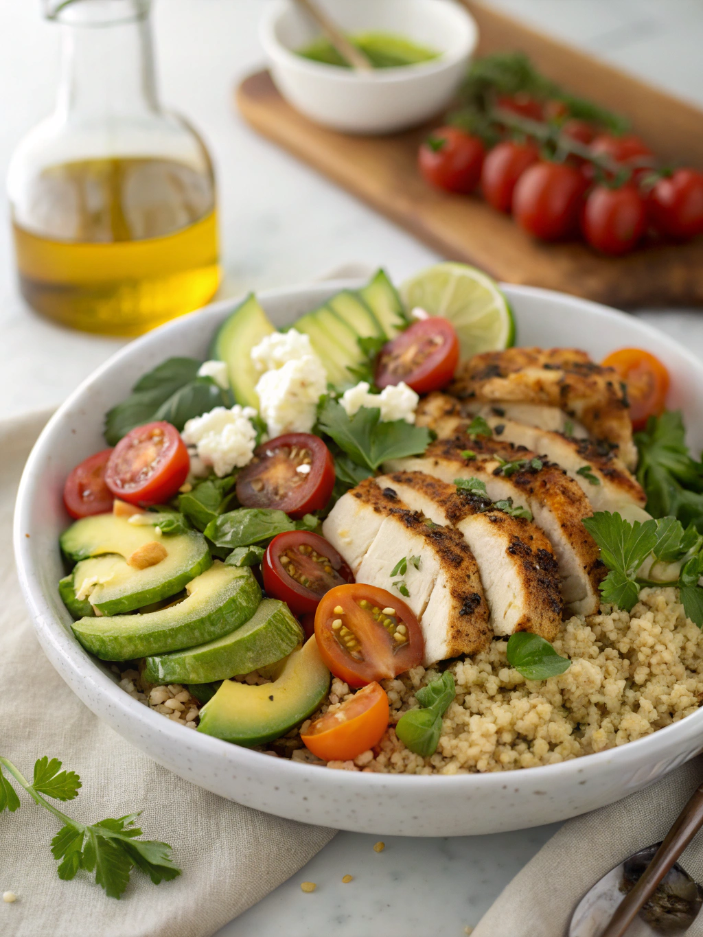 high protein chicken quinoa salad