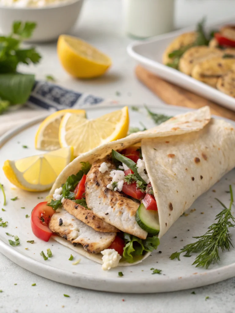 high protein chicken wraps