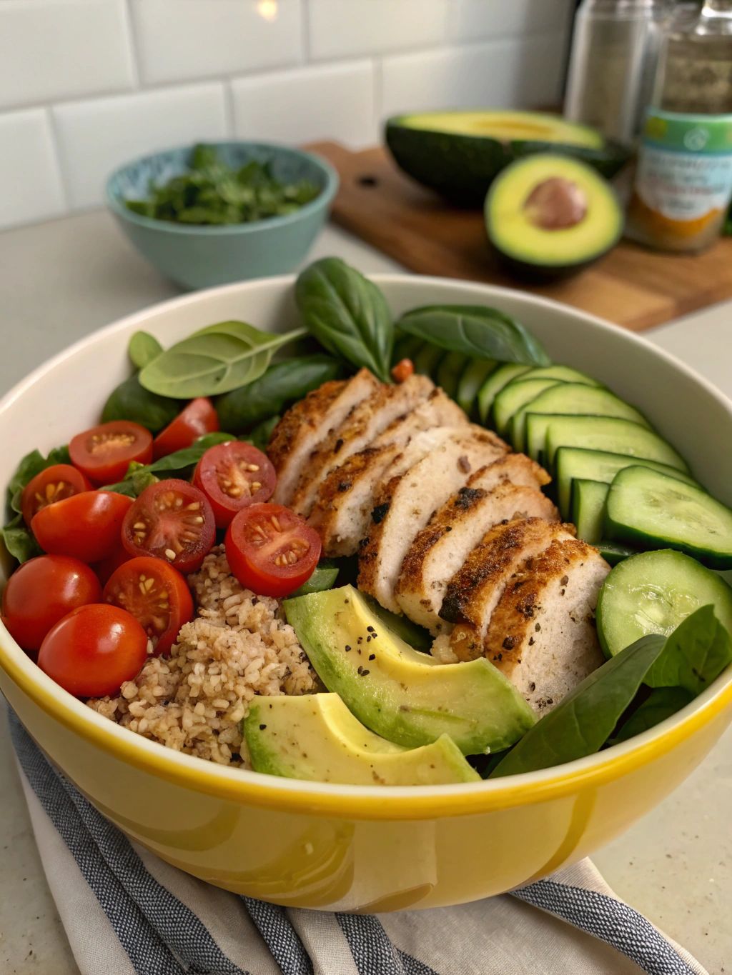 High protein salad bowl ingredients