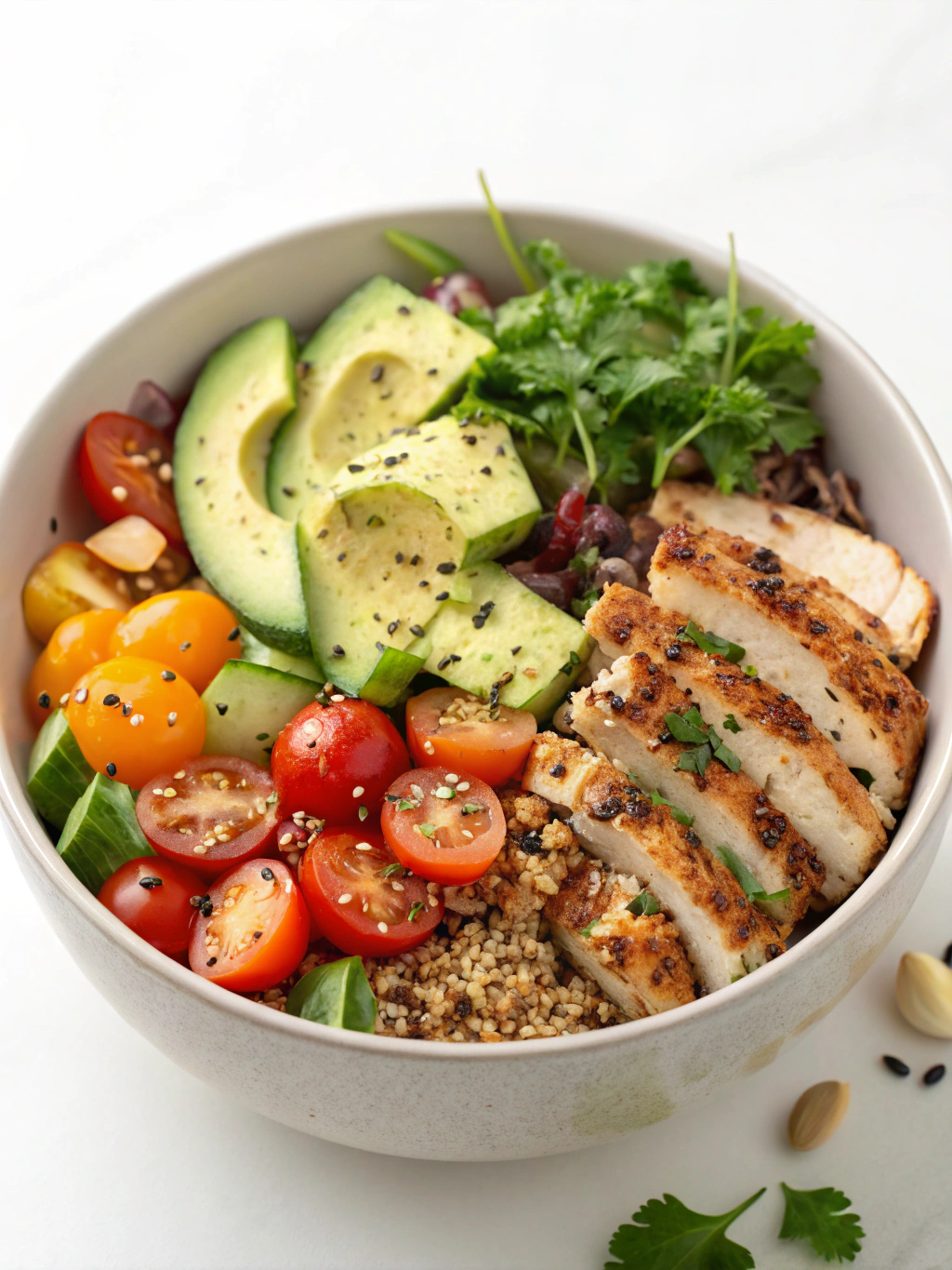 high protein salad bowl