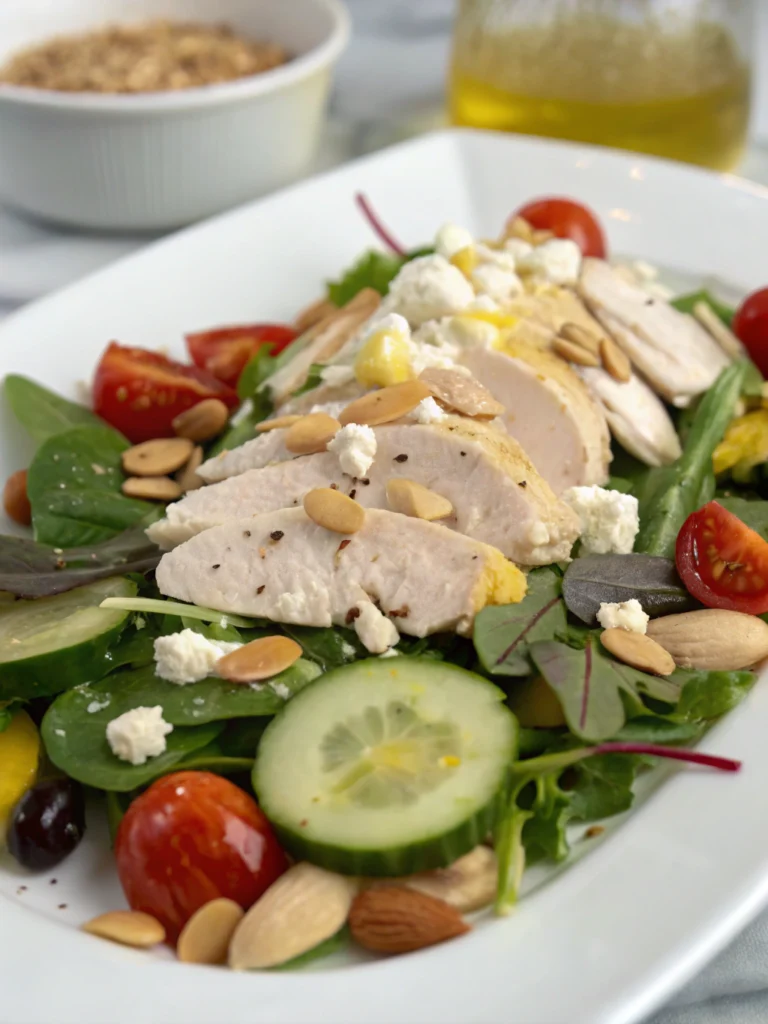 low calorie poached chicken salad