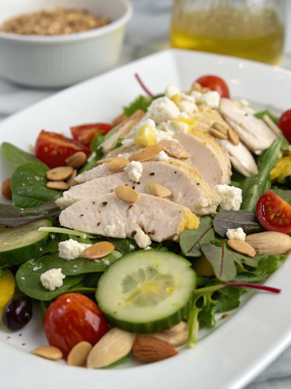 low calorie poached chicken salad