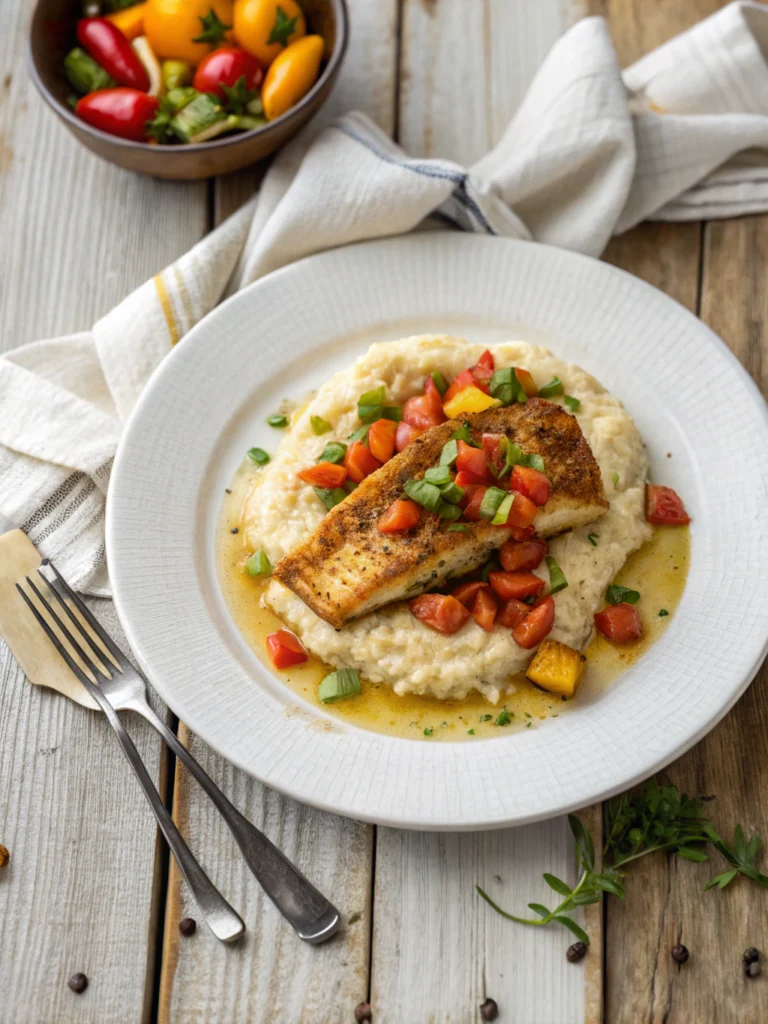 cajun fish and grits