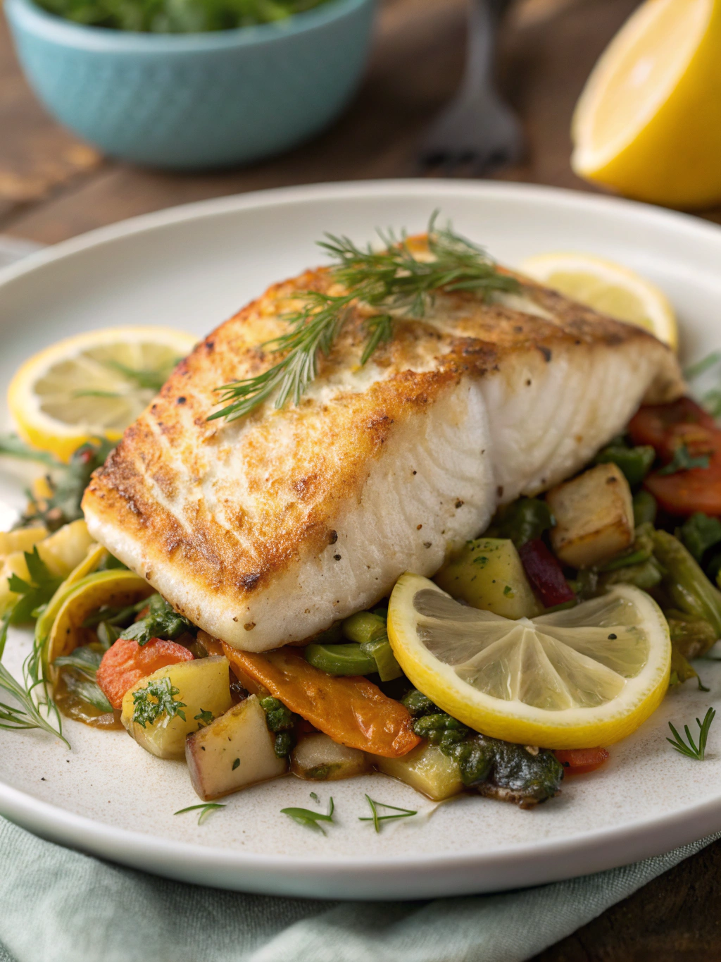 pan seared halibut